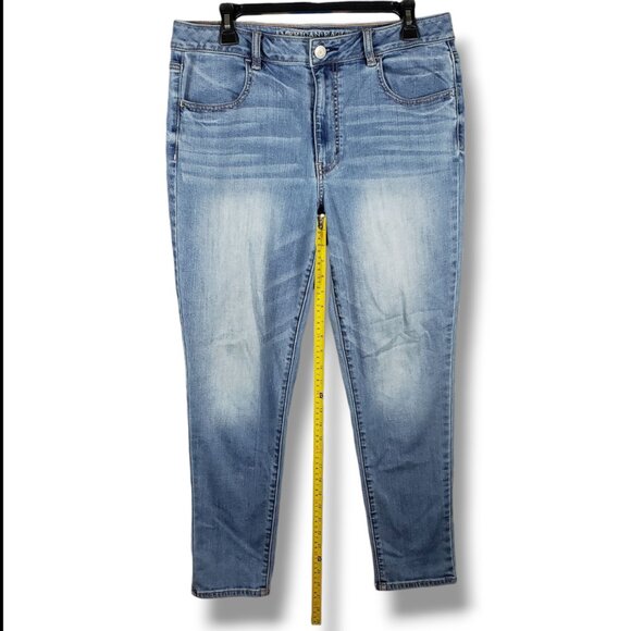 American Eagle Women 14 High Rise Y2k Skinny Contemporary Jeans Minimalist - Picture 7 of 8